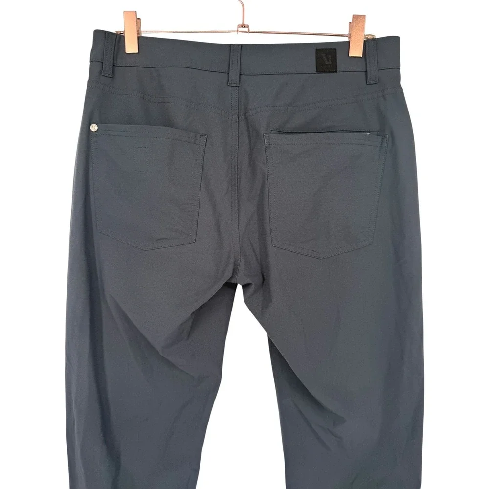 Vuori Men's Meta Pants Athletic Slim Fit 5 Pocket Performance Gray V430 Size 30